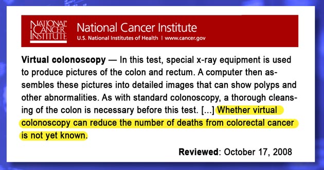 NCI Virtual colonoscopy