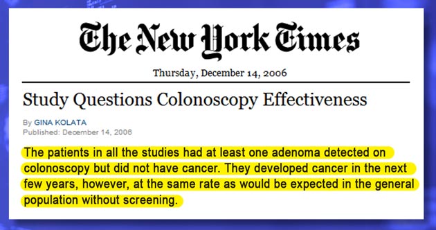 New York Times Colonoscopy Effectiveness