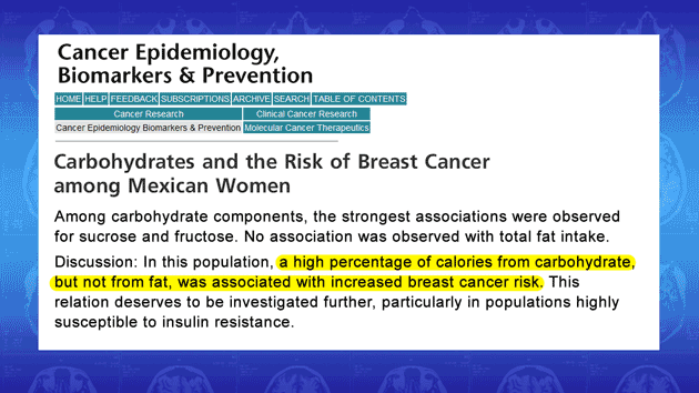 carbs and breast cancer