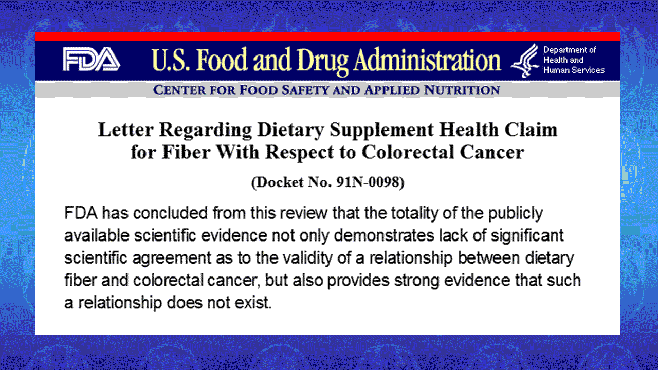 US Food and Drug Administration Colorectal Cancer