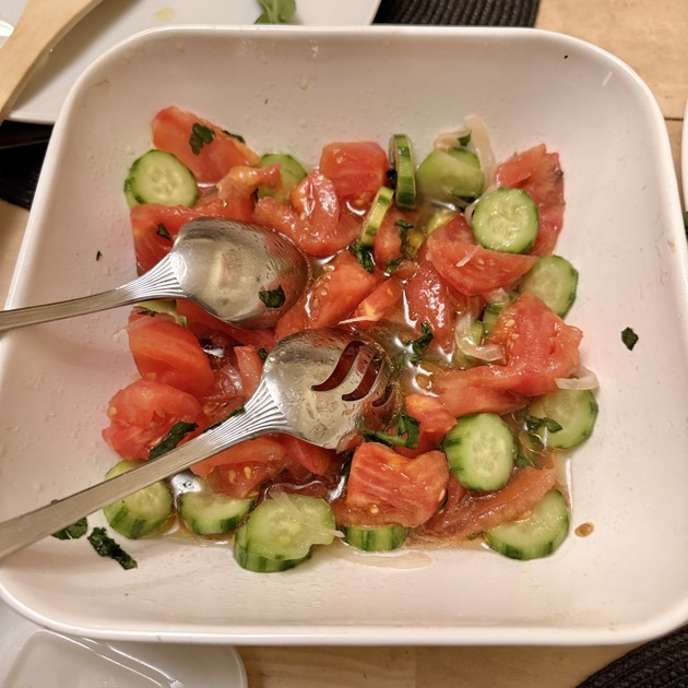 Tomato cucumber salad
