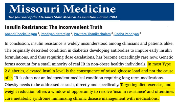 Insulin resistance truth