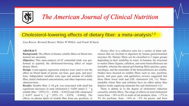 Cholesterol-lowering effects Meta Analysis