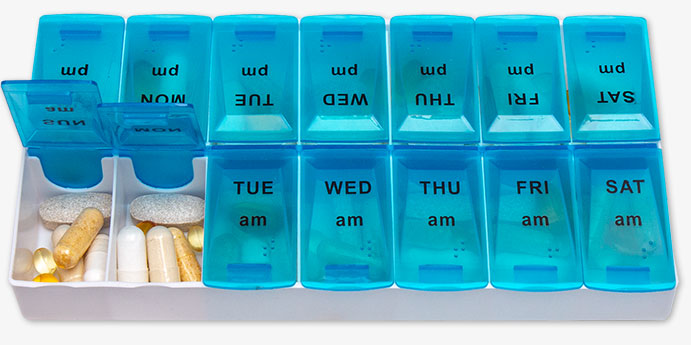 Performance nutrition pill organizer